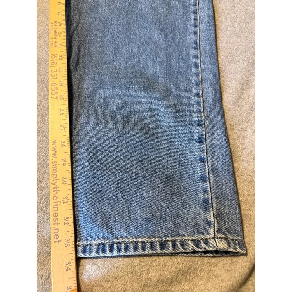 Carhartt B17 STW Relaxed Fit Jeans Mens 44x34 Stonewash Blue Denim Work Pants